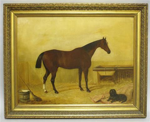 Appraisal: JOHN MCLEOD BRITISH TH CENTURY HORSE PORTRAIT Oil on canvas