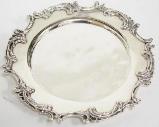 Appraisal: Shreve Crump Low Sterling Silver Card Salver Vintage marked underneath