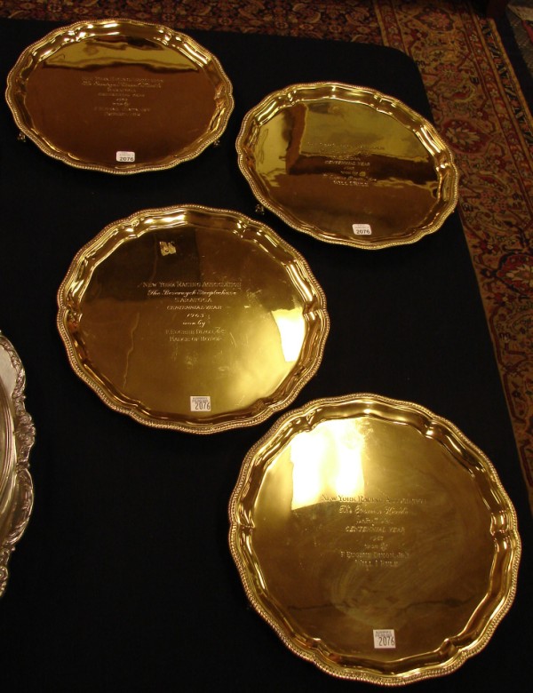 Appraisal: Lot of four All four presentation trays are from the