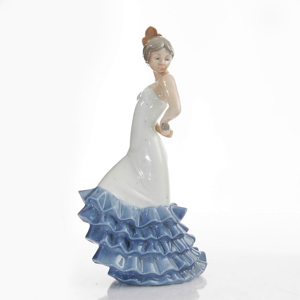 Appraisal: NAO BY LLADRO FIGURINE FLAMENCO DANCER Young woman in frilled