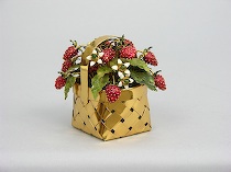 Appraisal: Cartier Gold Wash Basket with Strawberries Designed by Jane Hutcheson