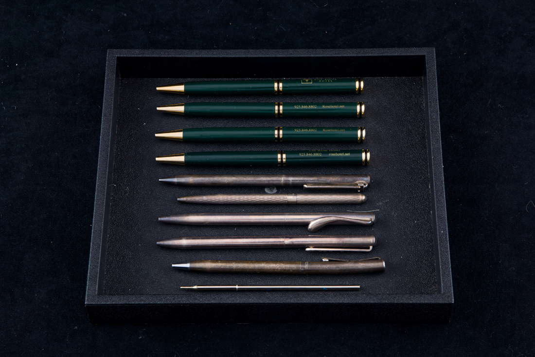 Appraisal: LOT OF FIVE TIFFANY STERLING PENS AND FOUR OTHERS Lot