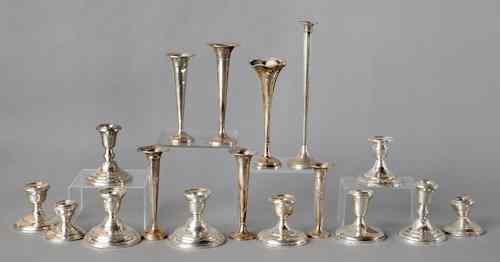 Appraisal: Collection of weighted sterling silver tablewares