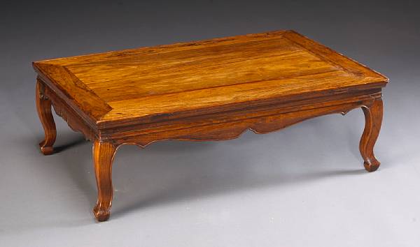 Appraisal: A huanghuali kang table kang zhuo th Century Of rectangular