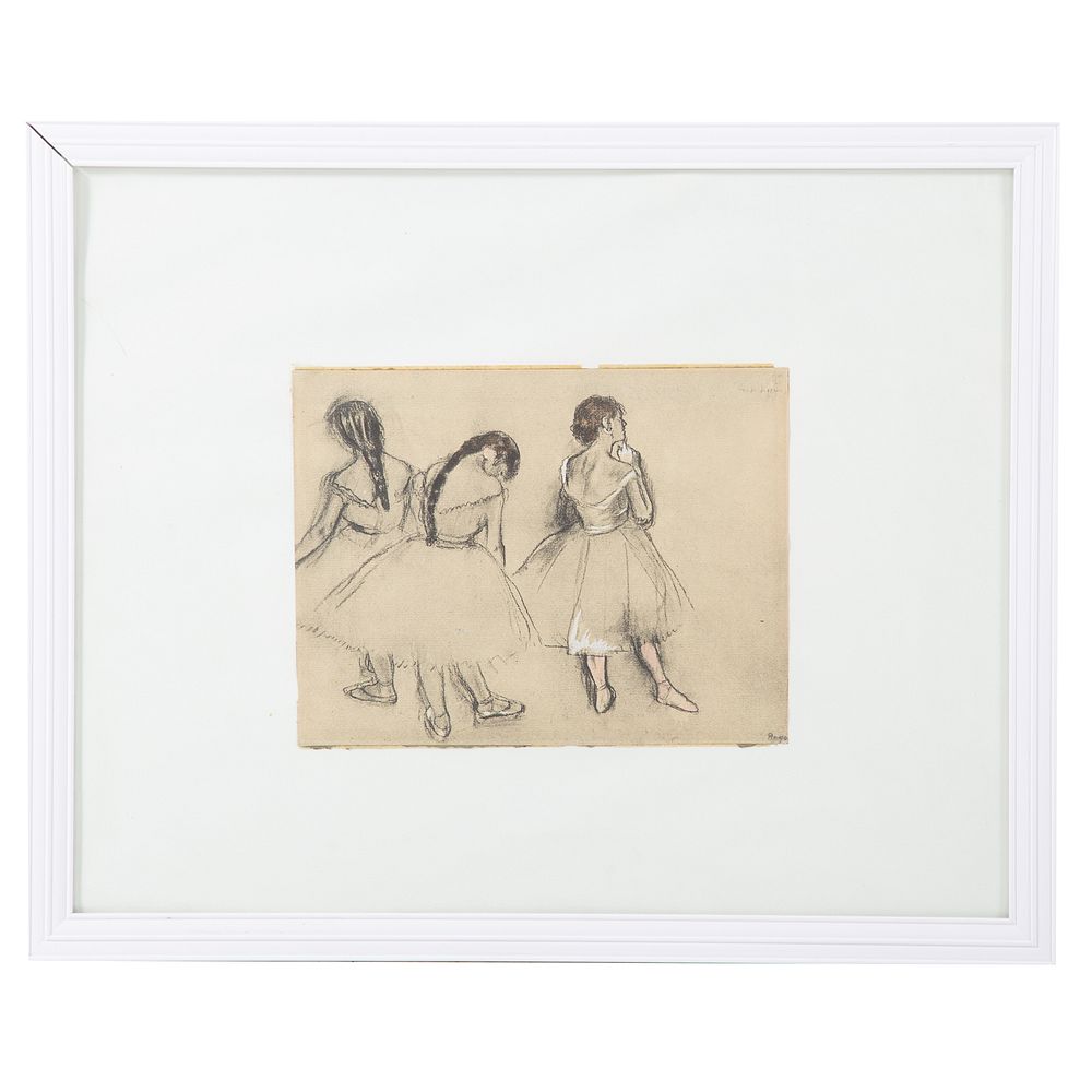 Appraisal: After Edgar Degas Trois Danseuses lithograph French - Pochoir heightened