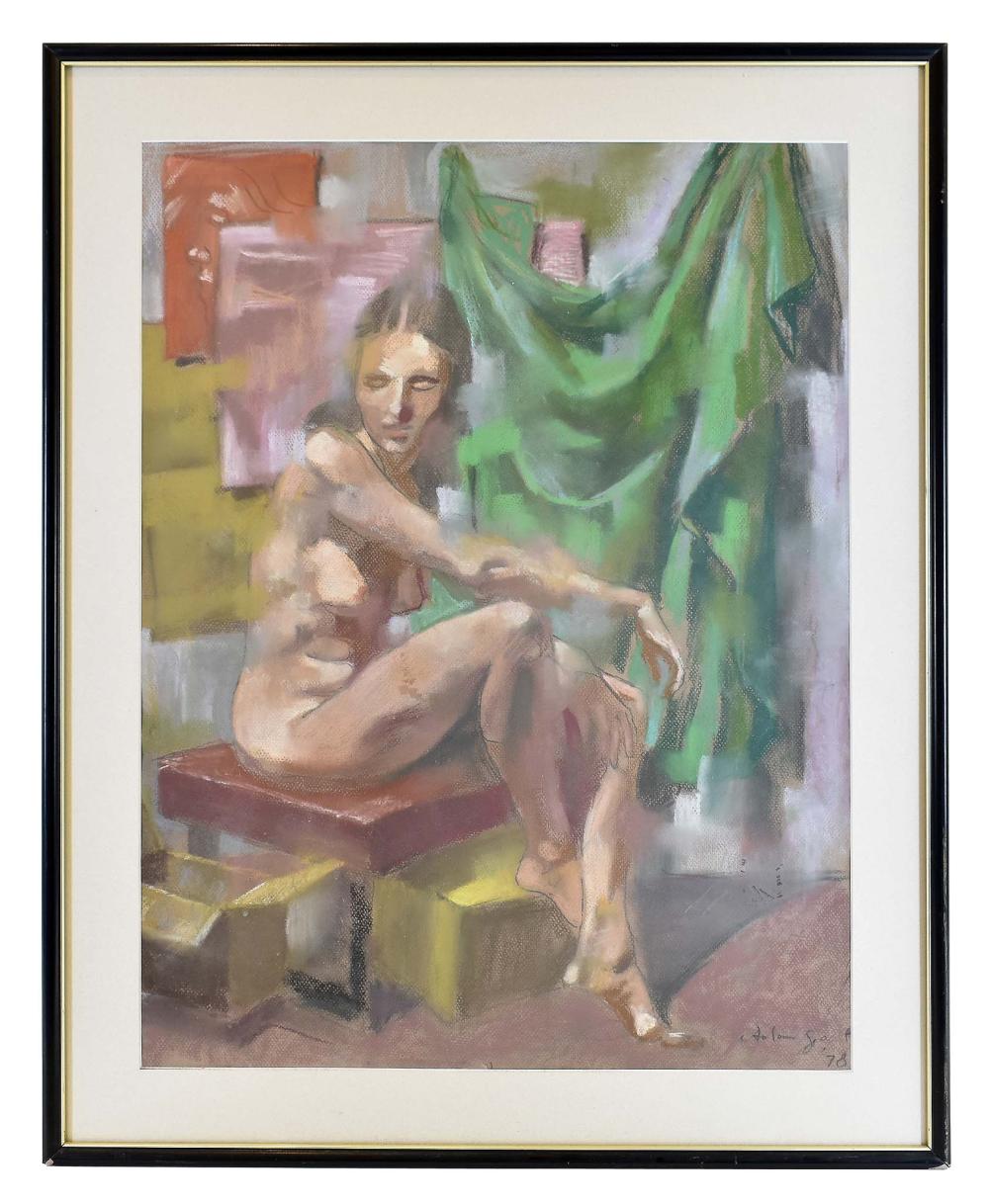 Appraisal: ADAM GROCHOWSKI GRANT POLISH AMERICAN - Female Nude Modeling Signed