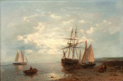 Appraisal: Abraham Hulk Jnr British - Coastal Scenes with Fishing Boats