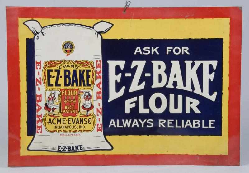 Appraisal: Embossed Tin E-Z-Bake Flour Sign Description s to s Some