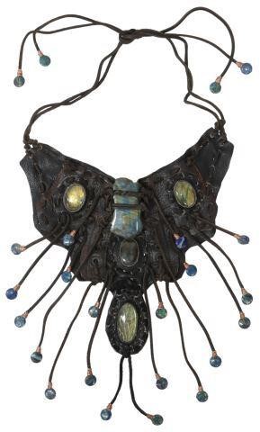 Appraisal: Artisan one-of-a-kind wearable art statement necklace Anothai Hansen Thailand New