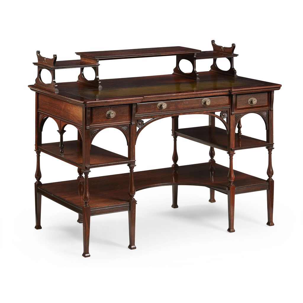 Appraisal: AESTHETIC MOVEMENT ROSEWOOD WRITING TABLE BY R GARNETT SONS WARRINGTON