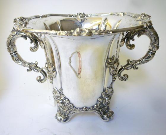 Appraisal: A TWO HANDLED WINE COOLER late th century marked Waring