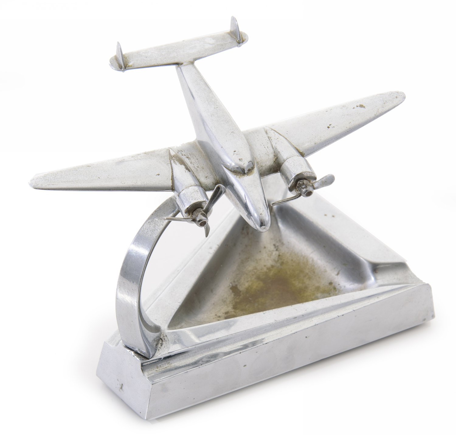 Appraisal: WWII CHROME PLANE ASHTRAY