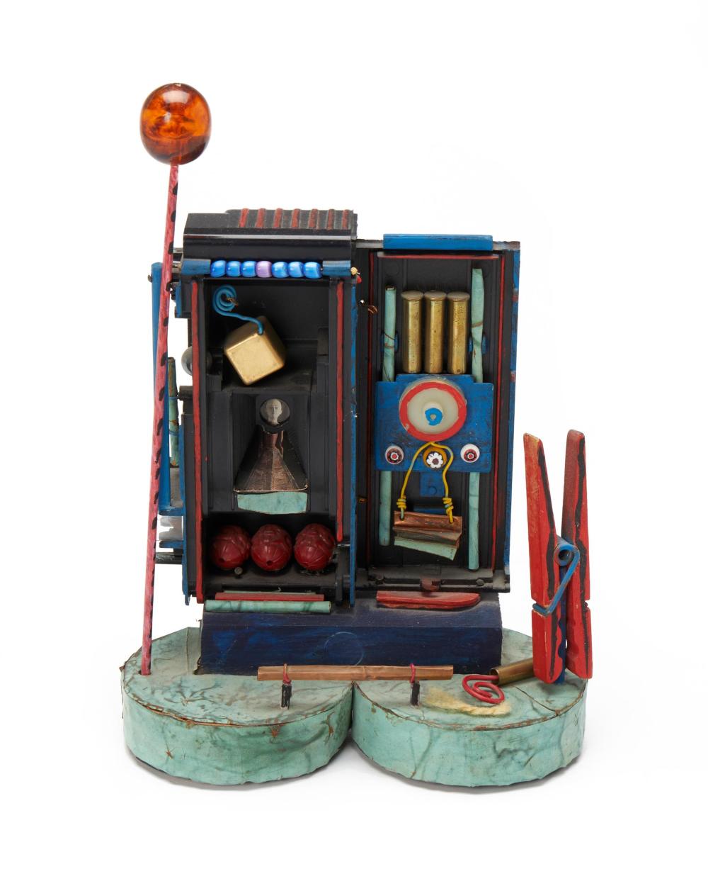 Appraisal: HARRY STEINBERG B ASSEMBLAGE FOUND OBJECTS AND POLYCHROME H X