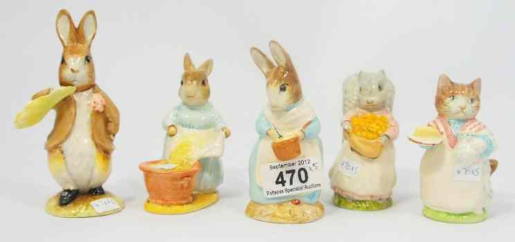 Appraisal: Royal Albert Beatrix Potter Figures Cecily Parsily Mrs Rabbit Cooking