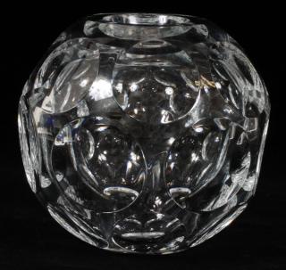 Appraisal: BACCARAT 'HERITAGE PONTILS' CRYSTAL ROSE BOWL BACCARAT 'HERITAGE PONTILS' CRYSTAL