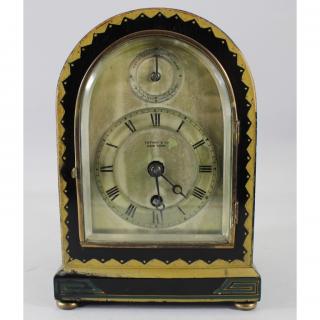 Appraisal: Tiffany Co Chinoiserie Jewel Clock Tiffany Co Chinoiserie cased jewel