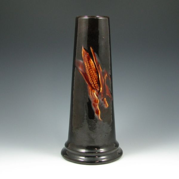 Appraisal: Cambridge Art Pottery tapered vase with molded corn motif Marked