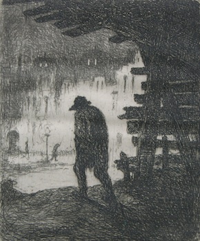 Appraisal: Eugene Higgins American - Out Of Shadows Etching on paper