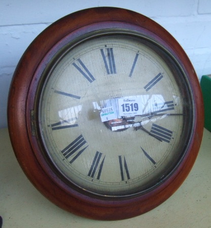 Appraisal: A th century mahogany framed wall clock with circular dial