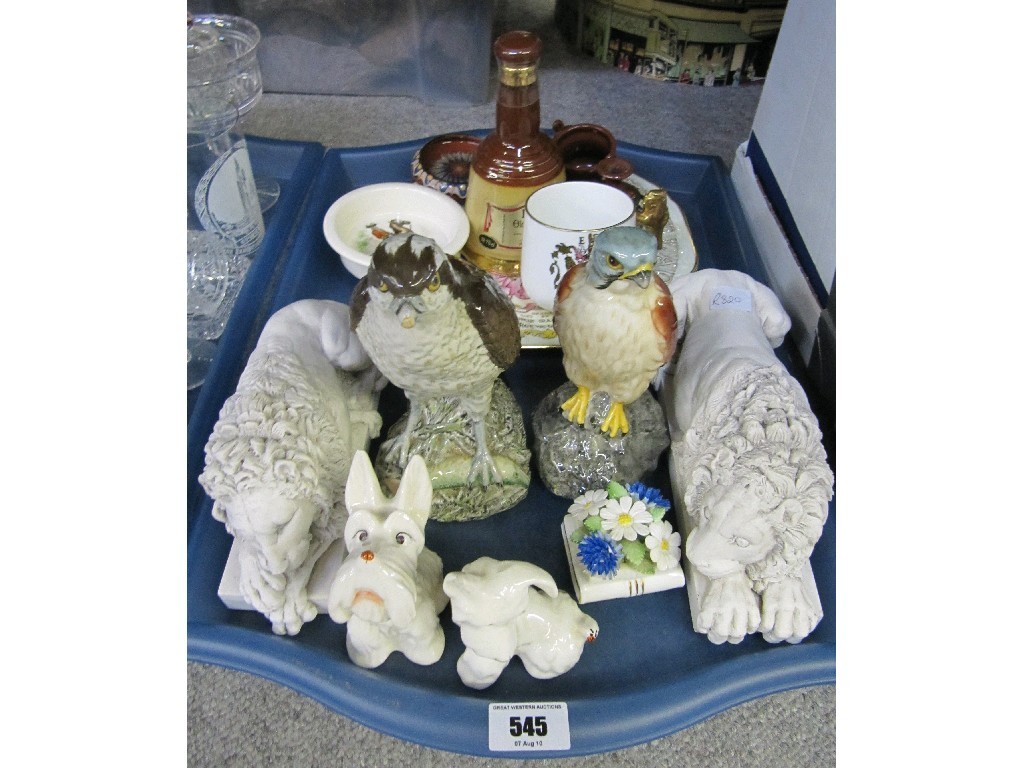 Appraisal: Tray lot of assorted ceramics to include Beswick Doulton etc