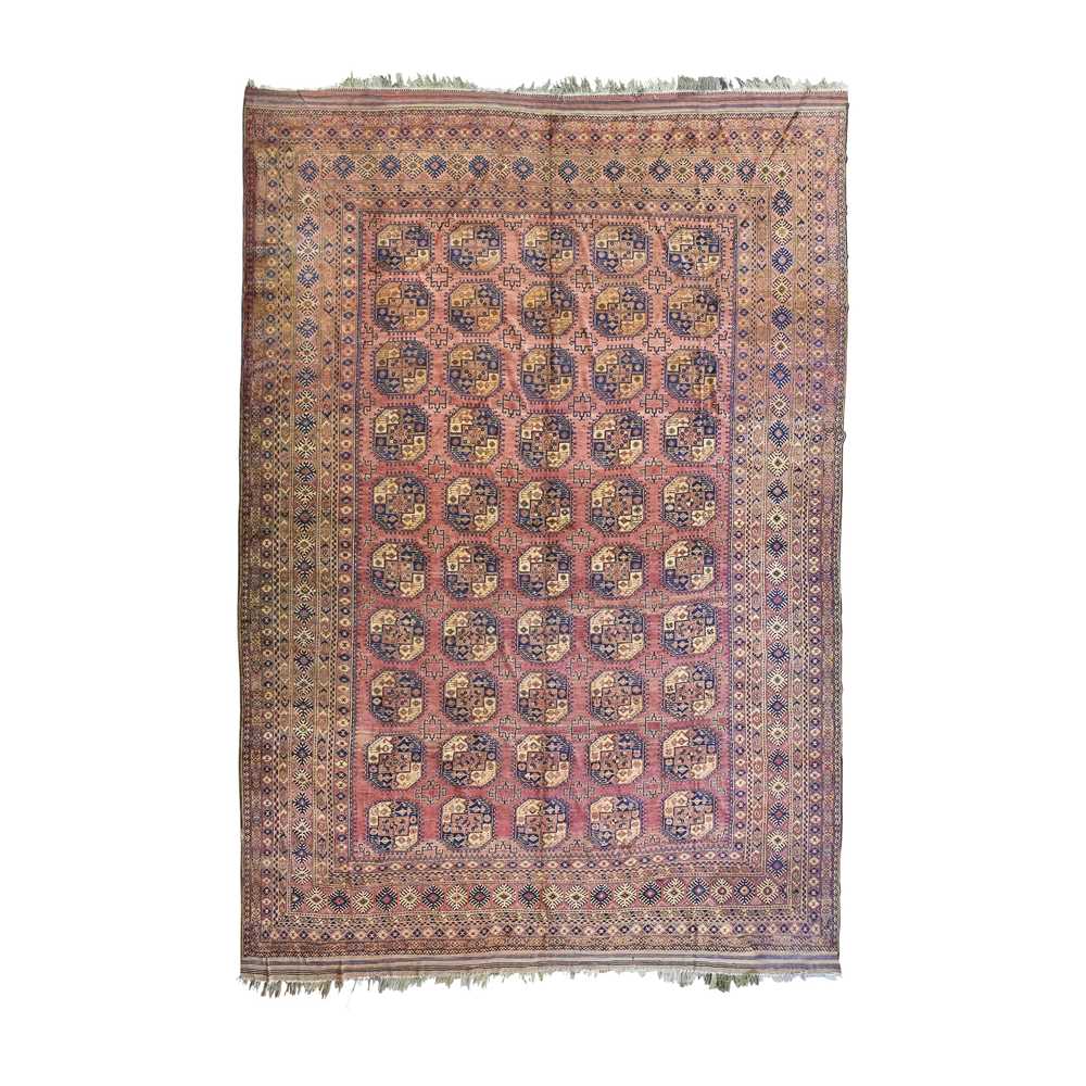 Appraisal: LARGE ERSARI CARPET TURKMENISTAN EARLY TH CENTURY the red field