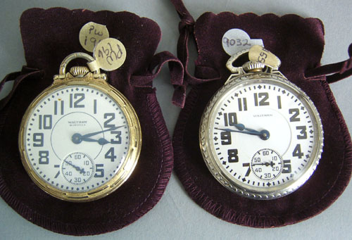 Appraisal: Two Waltham -jewel gold filled open face pocket watches one