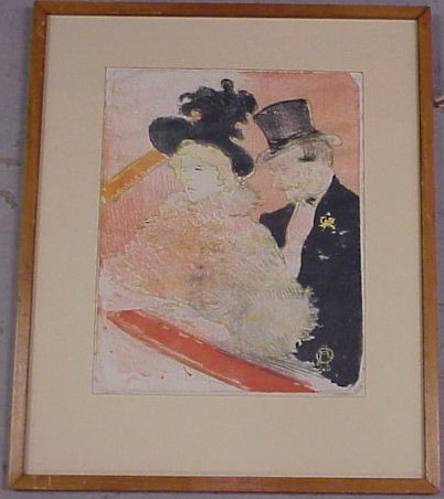 Appraisal: After Henri de Toulouse-Lautrec French - zincograph entitled Au Concert