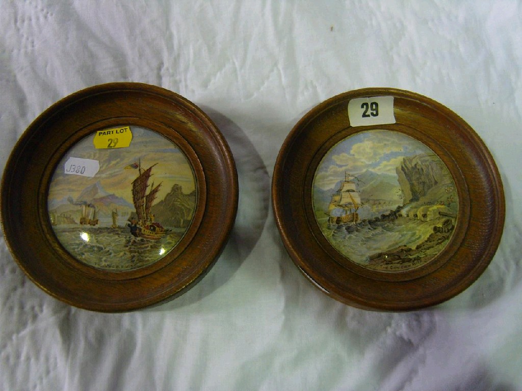 Appraisal: A pair of th century Pratt ware pot lids The