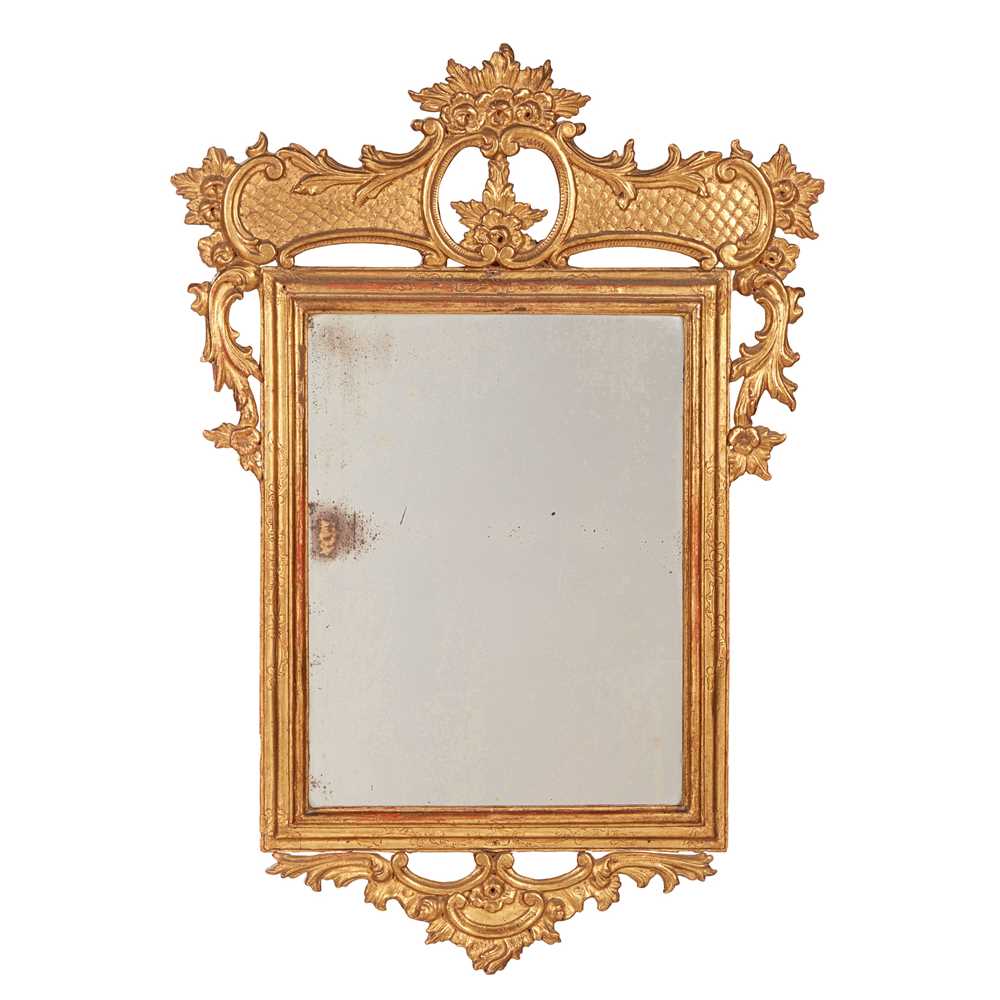 Appraisal: GEORGIAN GILTWOOD MIRROR TH CENTURY the rectangular mirror plate in