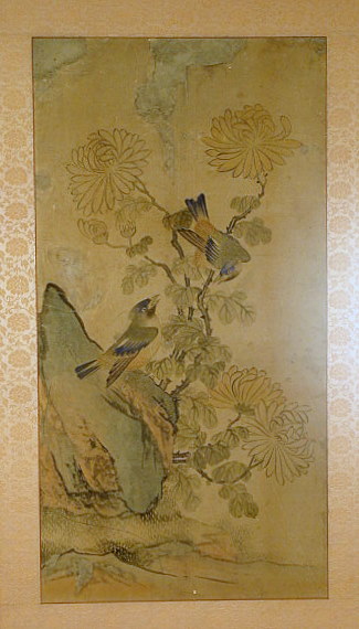 Appraisal: UNKNOWN CHINESE SCHOOL chinese mid qing dynasty BIRDS AND FOLIATE