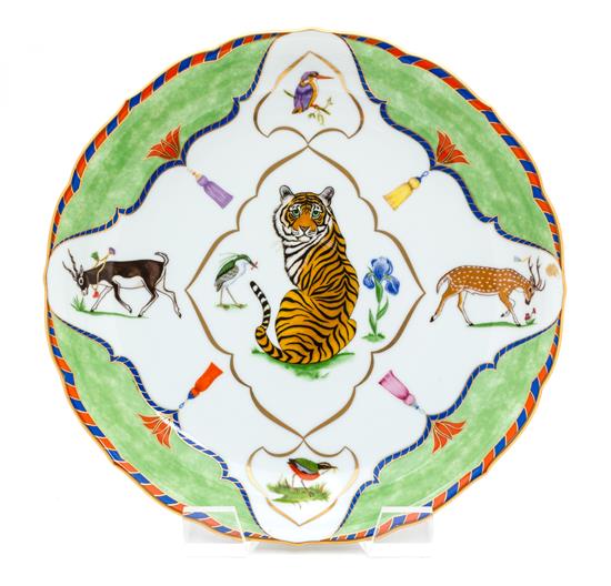 Appraisal: Sale Lot A Lynn Chase Porcelain Plate Tiger Raj pattern