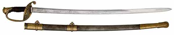 Appraisal: US Civil War Model Staff Officer's Sword Inscribed to Lt