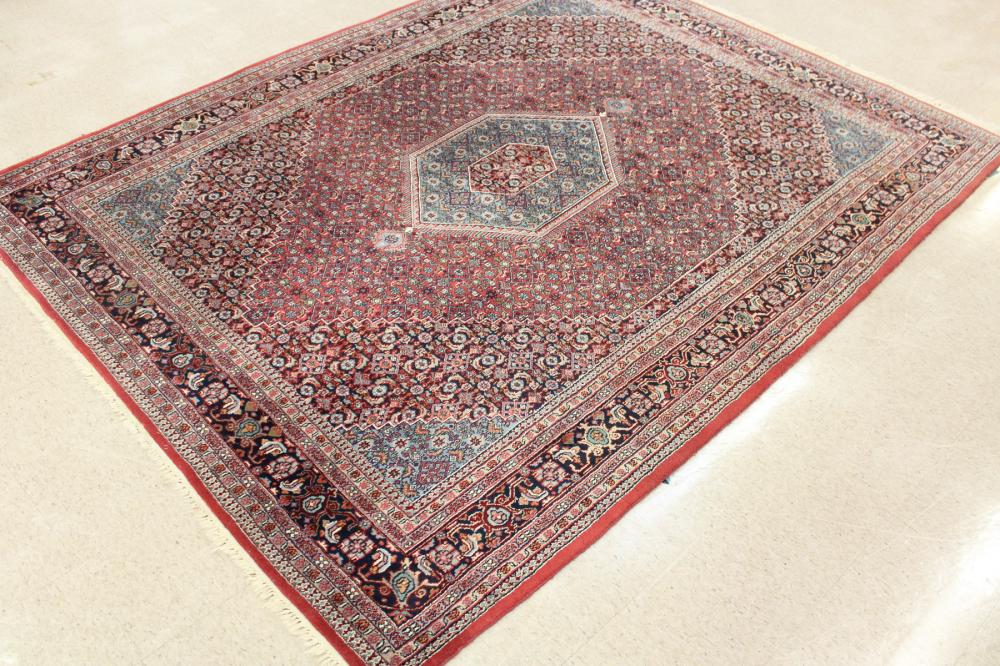 Appraisal: HAND KNOTTED ORIENTAL CARPET Indo-Bidjar ' x '