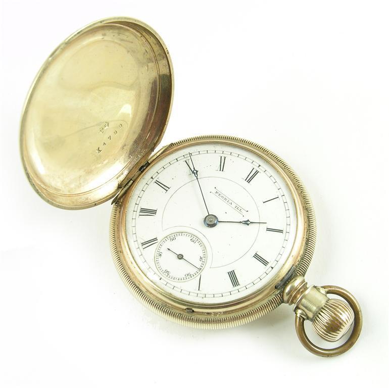 Appraisal: Peoria Watch Co A k gold hunting cased keyless lever