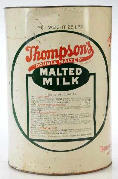 Appraisal: Thompson s Double Malted Milk Description -Pound Can Condition Very