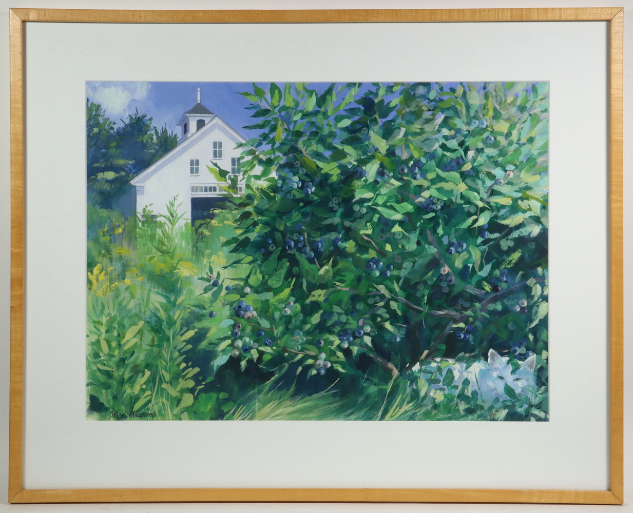 Appraisal: WENDY NEWCOMB CONTEMPORARY MAINE Shrubs with White House gouache on