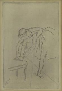 Appraisal: DEGAS Edgar Etching Danseuse Mettant So Chausson Plate signed lower