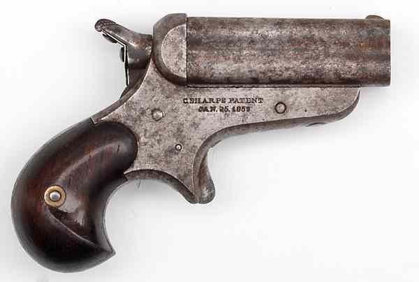 Appraisal: Sharps Model A Derringer caliber rimfire Long '' round barrel