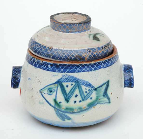 Appraisal: DAVID AND HERMIA BOYD Victoria circa Compressed ovoid earthenware casserole