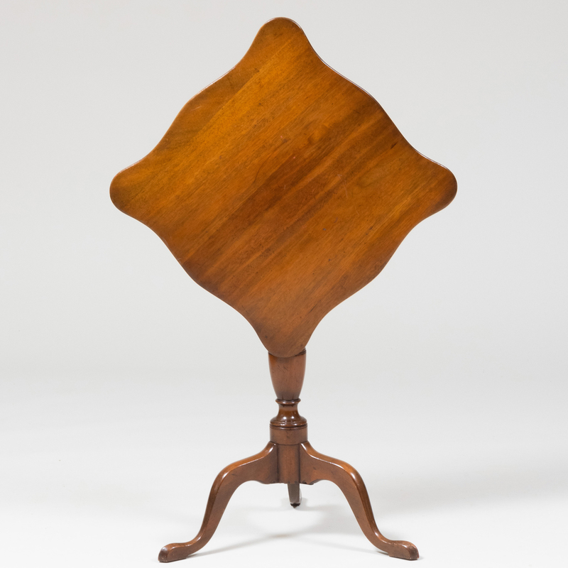 Appraisal: Federal Style Mahogany Tilt-Top Side Table Kittinger Marked 'WILLIAMSBURG RESTORATION