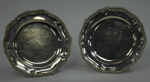 Appraisal: A pair of William IV silver plates Richard Sibley London