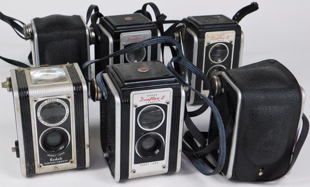 Appraisal: GROUP OF KODAK DUAFLEX CAMERAS Group of Kodak Duaflex cameras