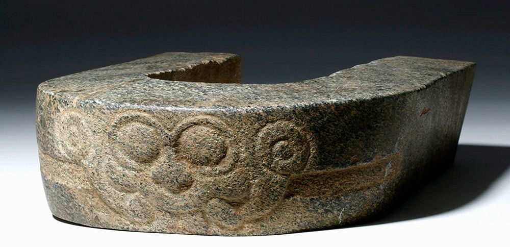 Appraisal: Fine Veracruz Stone Ballgame Yoke Originally Listed At Pre-Columbian Mexico