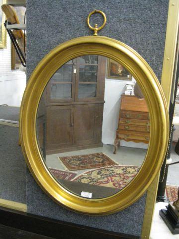 Appraisal: Oval Gold Framed Mirror