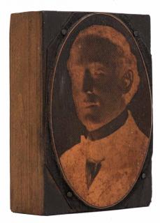 Appraisal: Houdini Harry Photographic Copper Printing Block Portrait of Houdini Circa