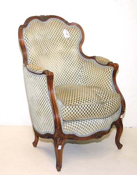 Appraisal: A Louis XVI style walnut berg re late th early