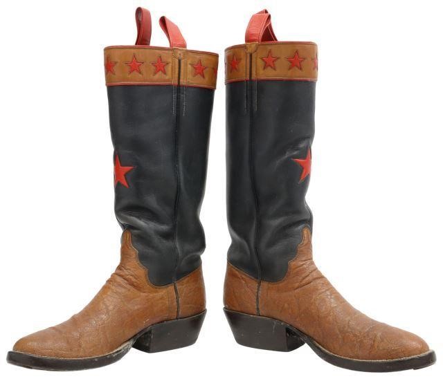 Appraisal: pair Custom made cowboy boots Wheeler Boot Company Houston Texas