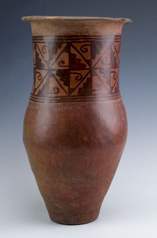 Appraisal: Pre Columbian Painted Ceramic Pottery Vessel Vase Pre Columbian ceramic