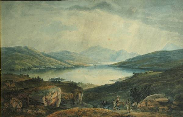 Appraisal: English School th Century A loch in the highlands inscribed