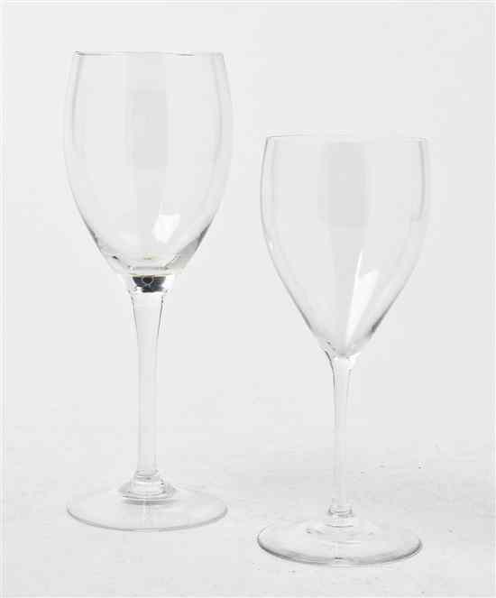 Appraisal: An Assembled Glass Stemware Service comprising ten red wine glasses